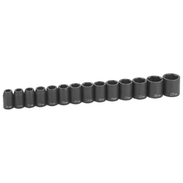 Impact Socket - GP 1/2 In Drive Standard Metric Socket Set (14 Piece)