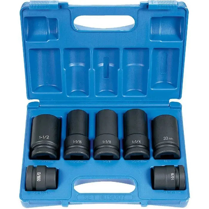 Impact Socket - GP 7 Piece 1 In Sq Drive Impact Truck Wheel Socket Sets