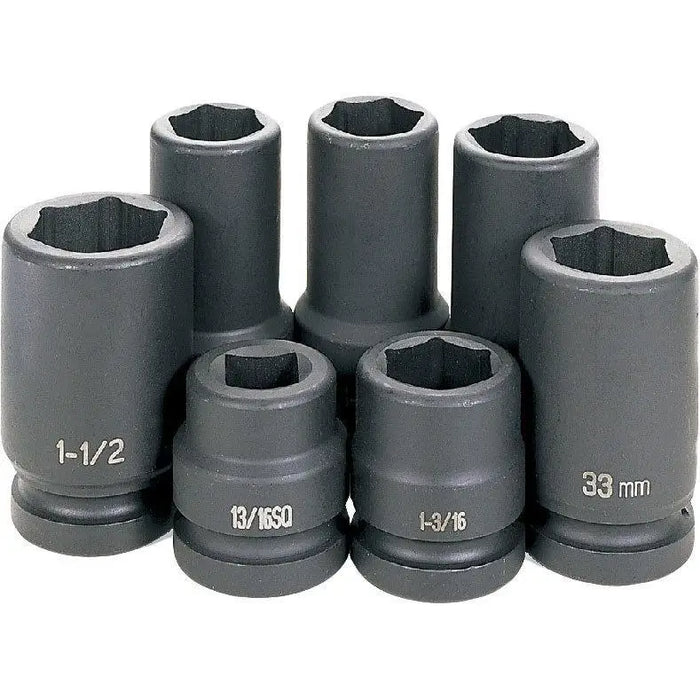 Impact Socket - GP 7 Piece 1 In Sq Drive Impact Truck Wheel Socket Sets