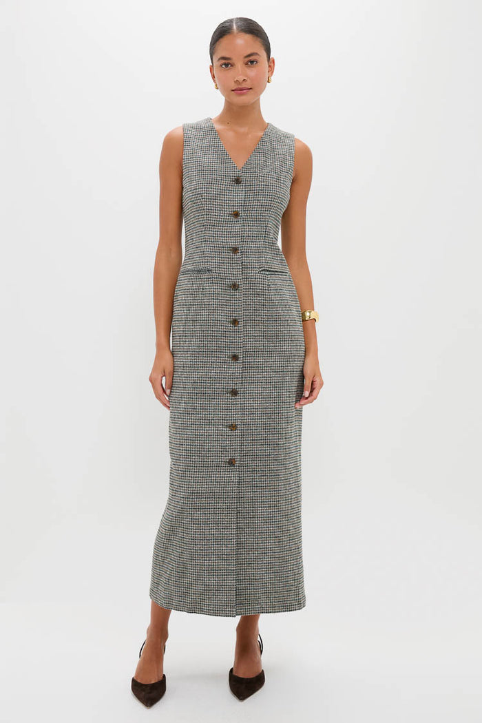 Gun Club Check Form Maxi Dress