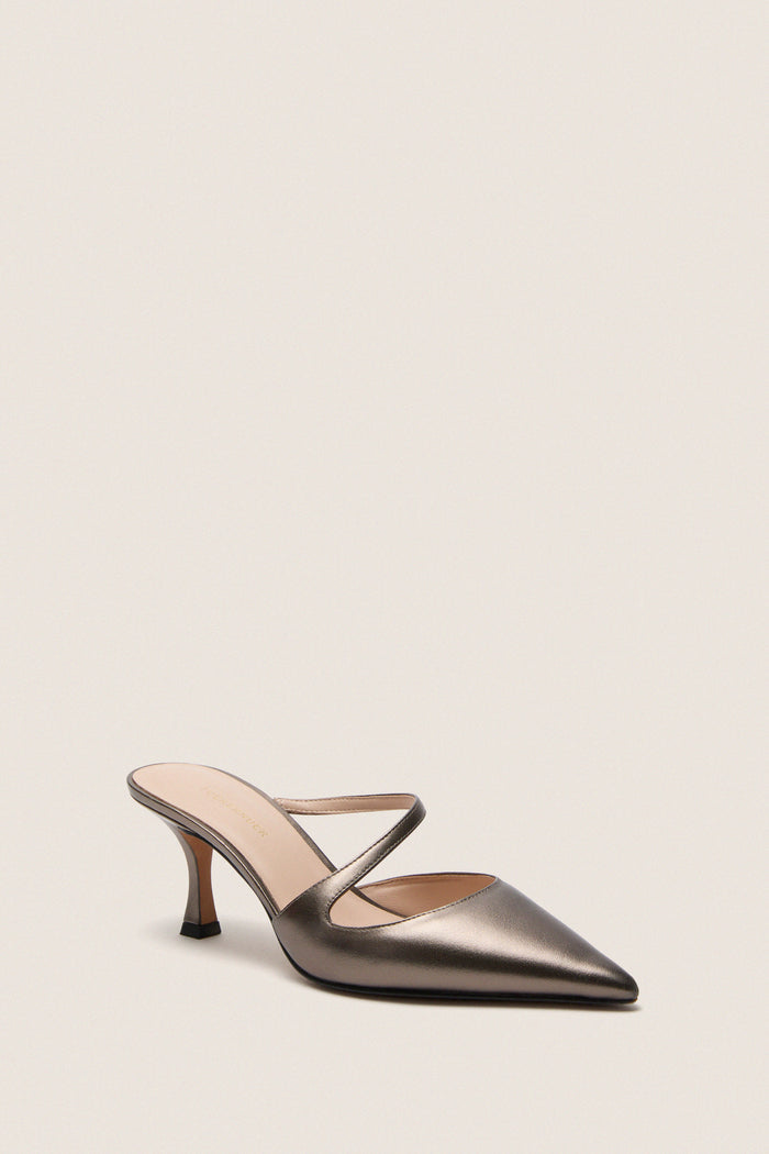 Gunmetal Leather Mimi Heels