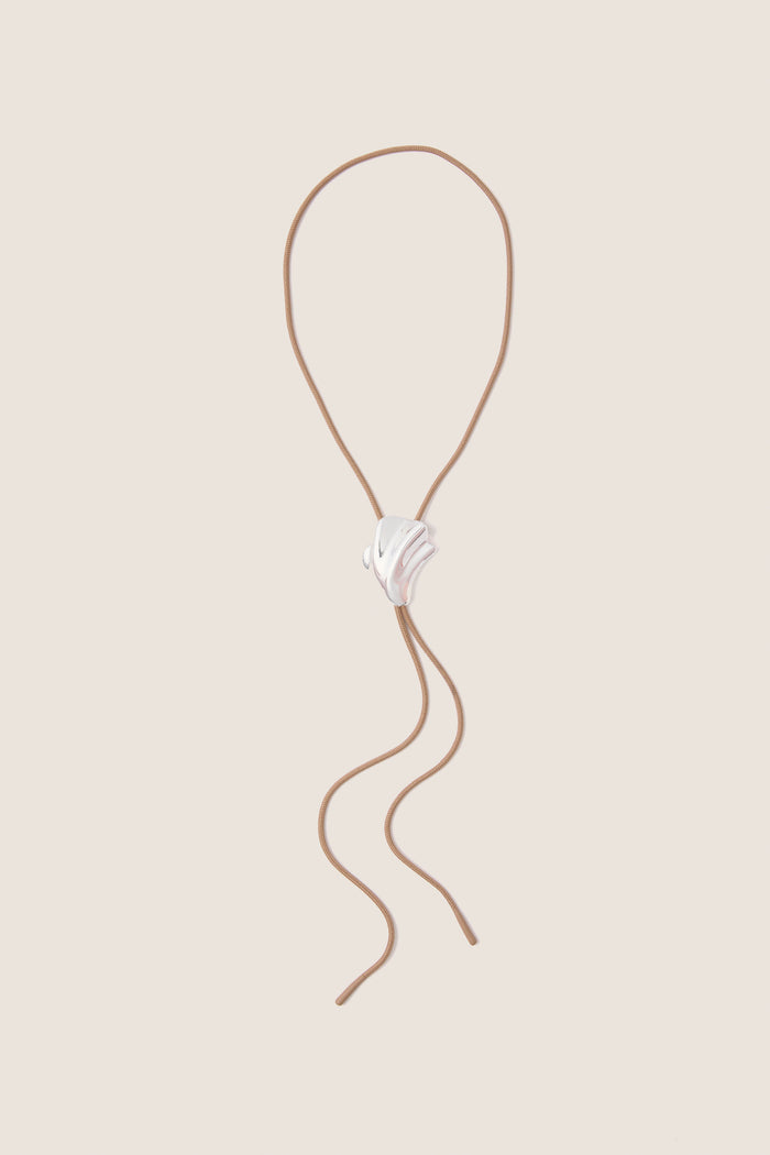 High Polish Silver Lydia Bolo Tie Necklace