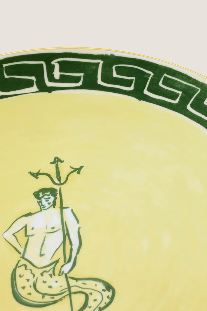 Il viaggio di Nettuno Green and Yellow Charger Plate