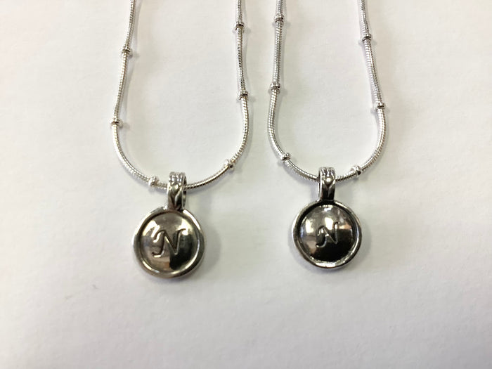 Initial N sterling silver necklace by Mary Kay Donnelly