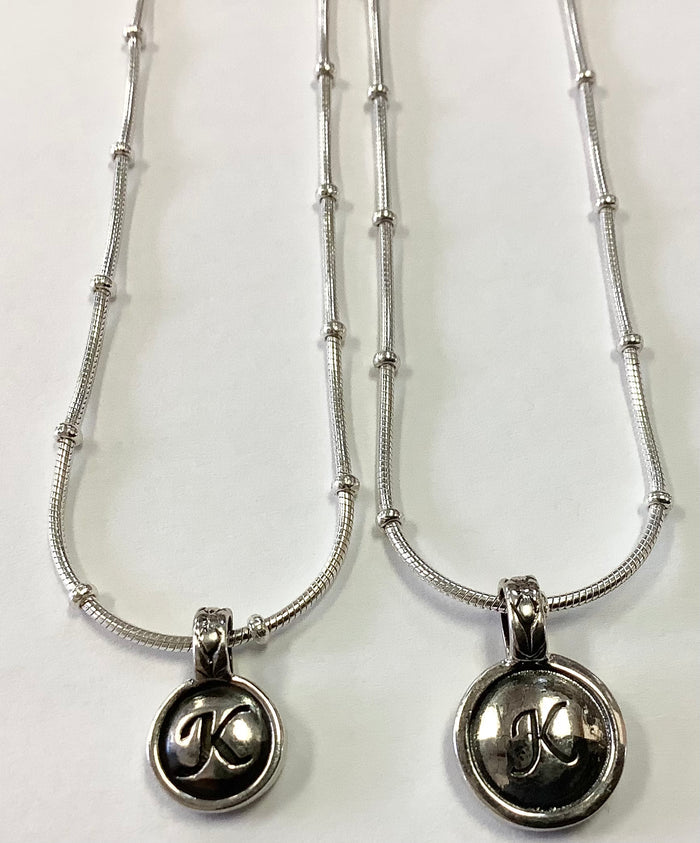 Initial K sterling silver necklace by Mary Kay