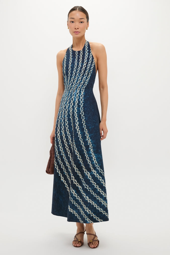 Indigo Mariner's Knot Halter Marlena Dress