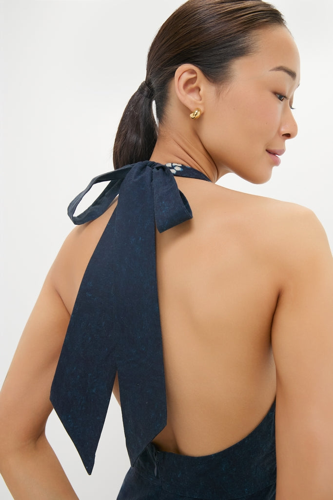 Indigo Mariner's Knot Halter Marlena Dress