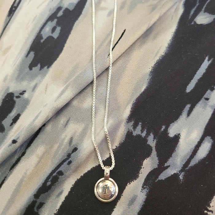 Initial I sterling silver necklace by Mary Kay Donnelly