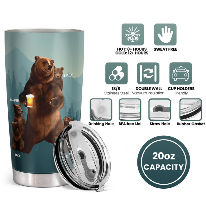 It's Not A Dad Bod, It's A Father Figure - Personalized Custom Tumbler - Christmas Birthday Gift For Dad, Father