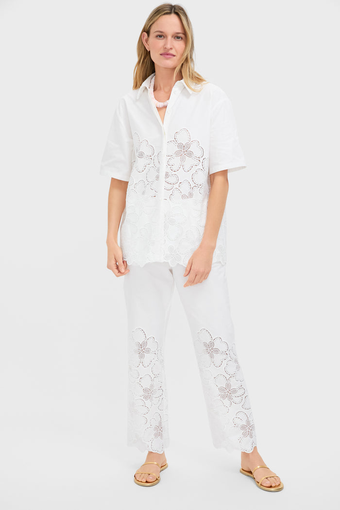 Ivory Joshua Lace Trousers