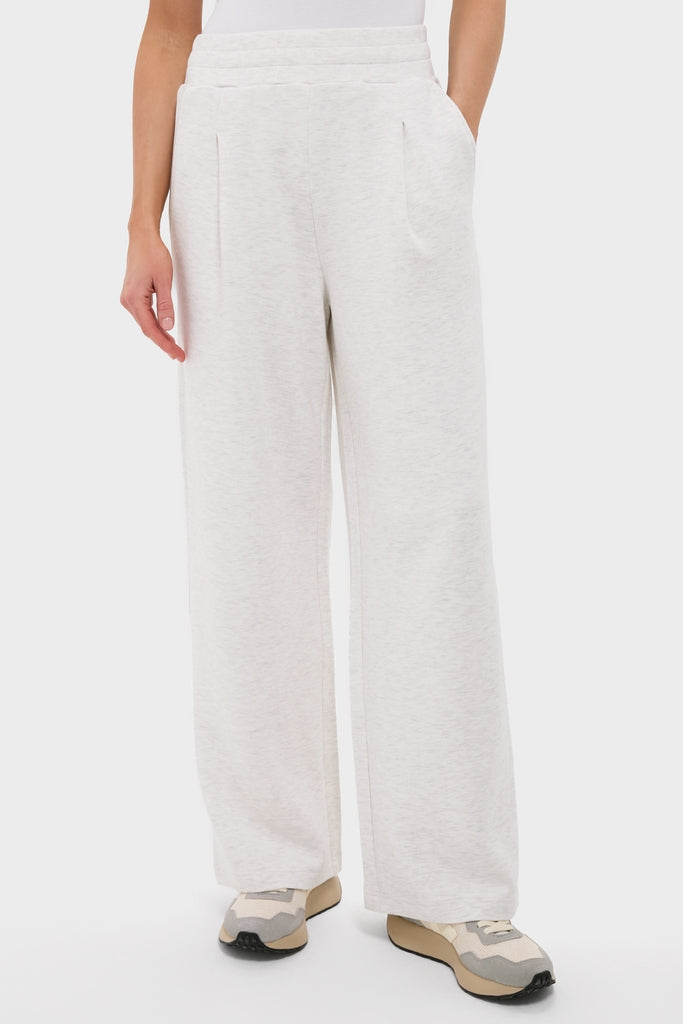 Ivory Marl Extra Wide Leg Sweatpant 29.5