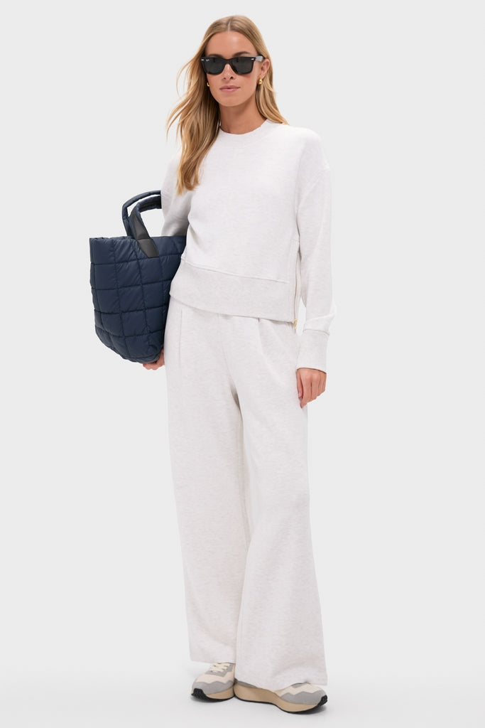Ivory Marl Extra Wide Leg Sweatpant 29.5