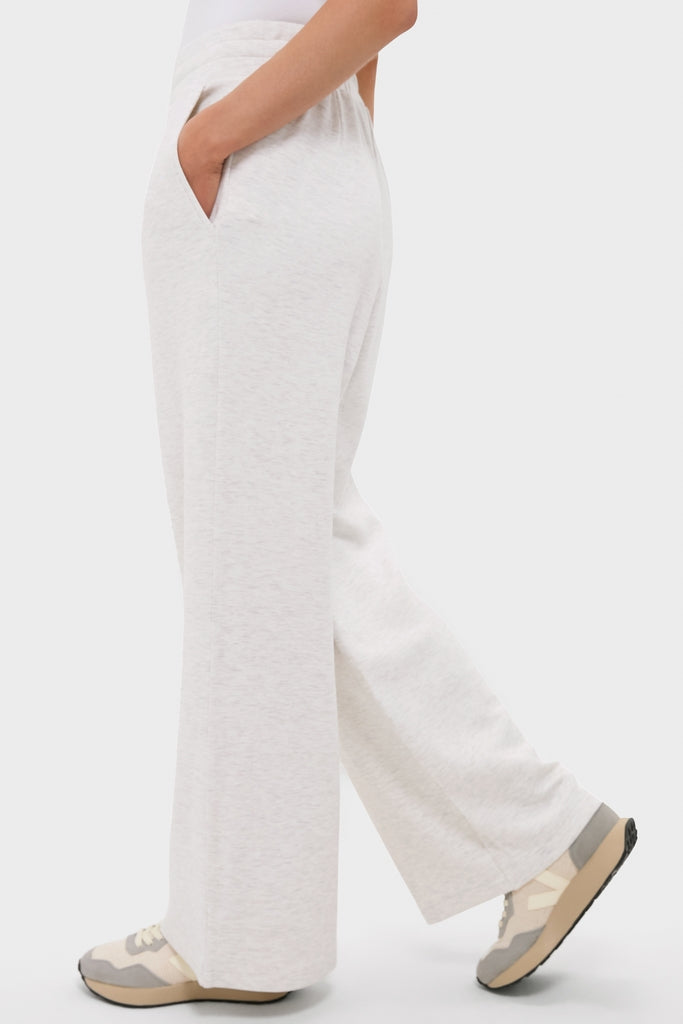 Ivory Marl Extra Wide Leg Sweatpant 29.5