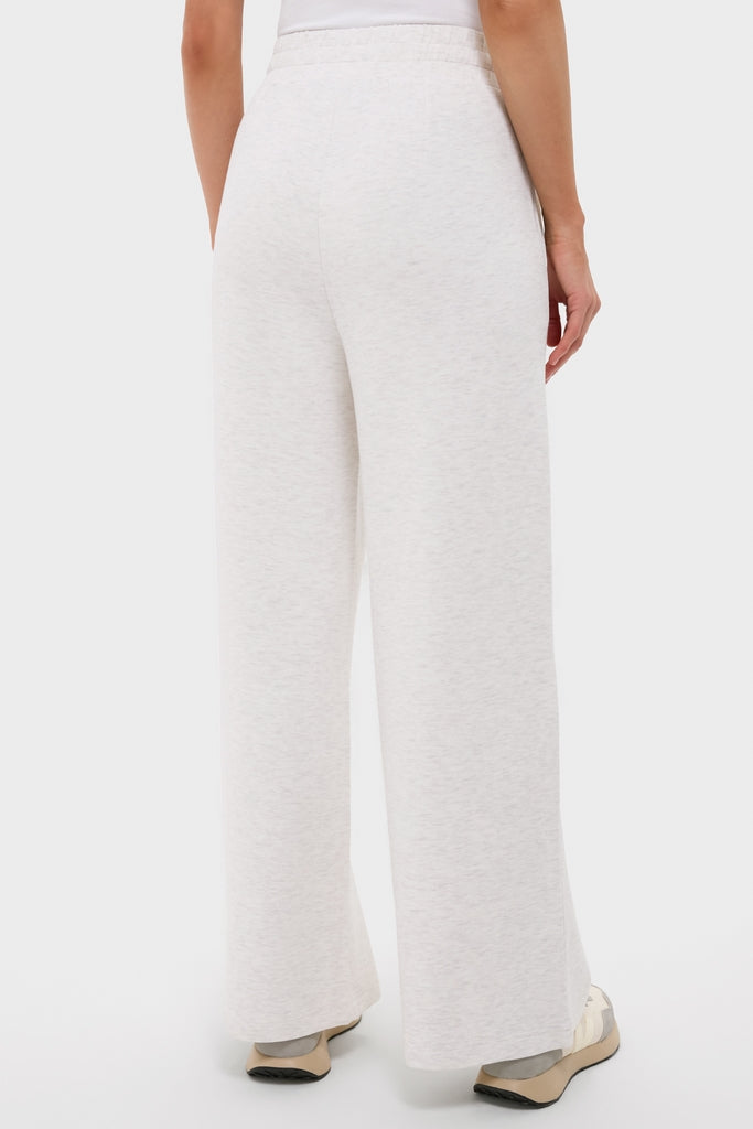 Ivory Marl Extra Wide Leg Sweatpant 29.5