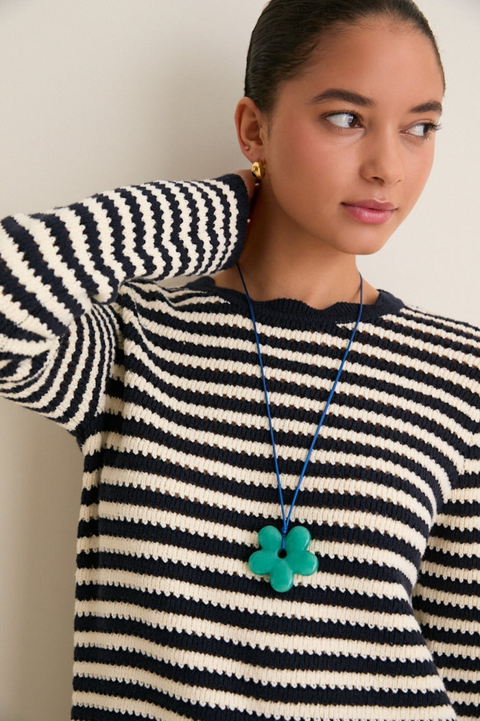 Jade Semi Precious Floral Amelie Necklace