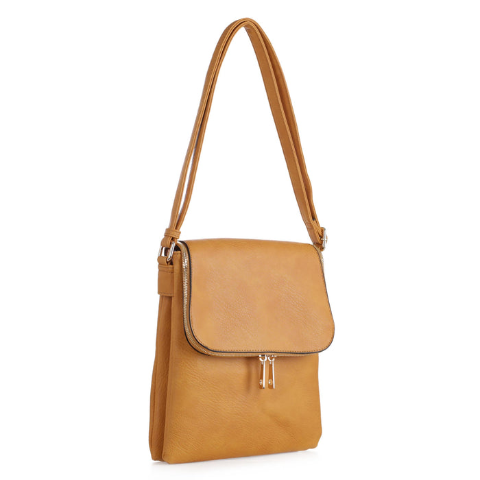 Jessie James Cheyanne Concealed Carry Crossbody with Lock & Key. Mustard