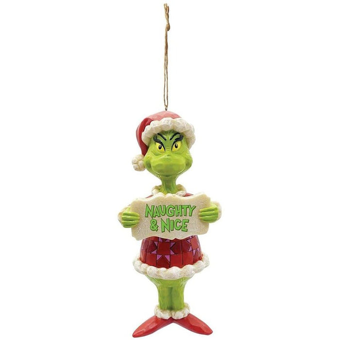 Jim Shore Grinch Naughty and Nice PVC Hanging Ornament   #6009536  Free shipping