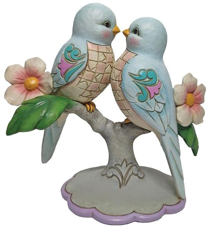 Jim Shore Heartwood Creek Lovebirds on Floral Branches #6010270  Free Shipping