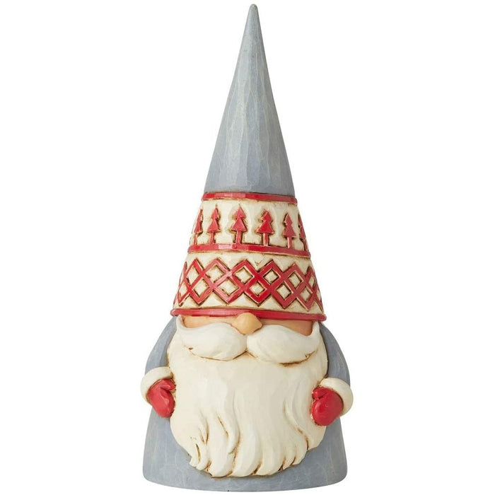 Jim Shore Heartwood Creek Nordic Noel Gnome Grey Trees Hat   #6006624