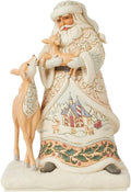 Jim Shore Heartwood Creek White Woodland Santa Holding Fawn