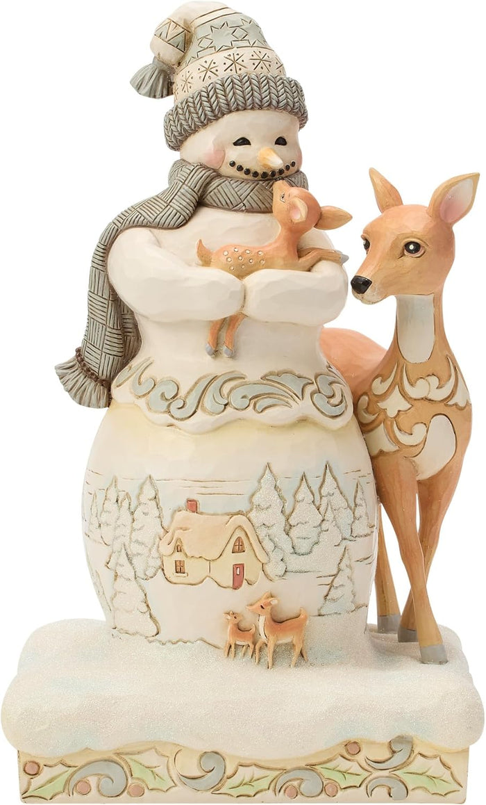 Jim Shore HWC Snowman Holding a Fawn