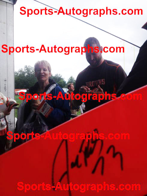Joe Thomas Cleveland Browns Signed Autographed End Zone Football Pylon JSA COA