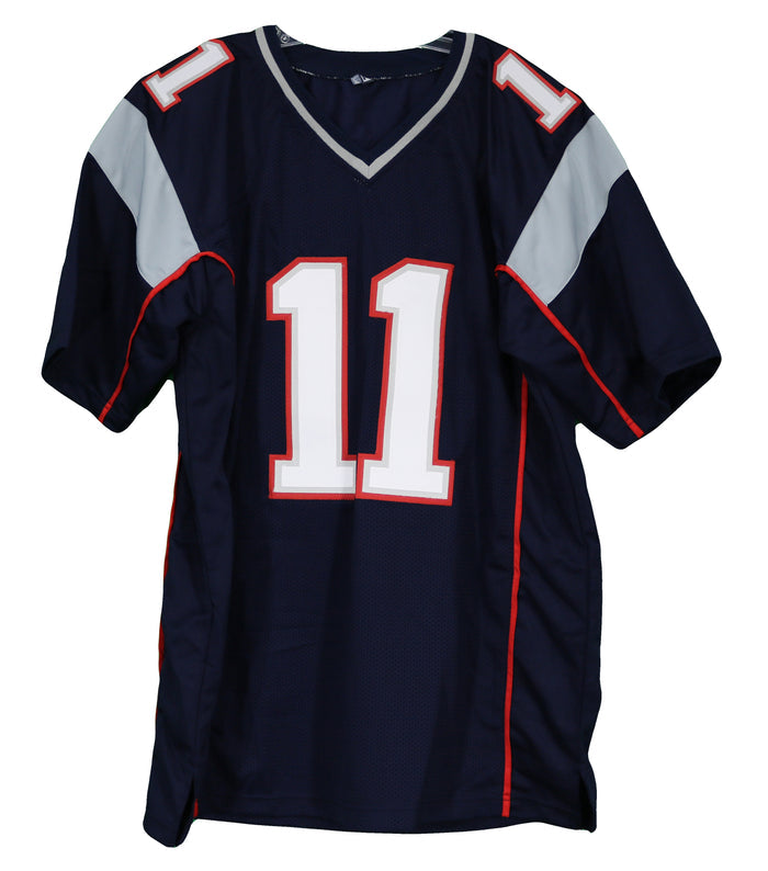 Julian Edelman New England Patriots Signed Autographed Blue #11 Custom Jersey PAAS COA