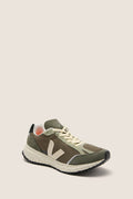 Kaki Pierre Condor Royale Sneakers: Classic low-top sneaker in olive-green and cream, featuring a mesh and suede upper, with an effortless, fun, high-end design.