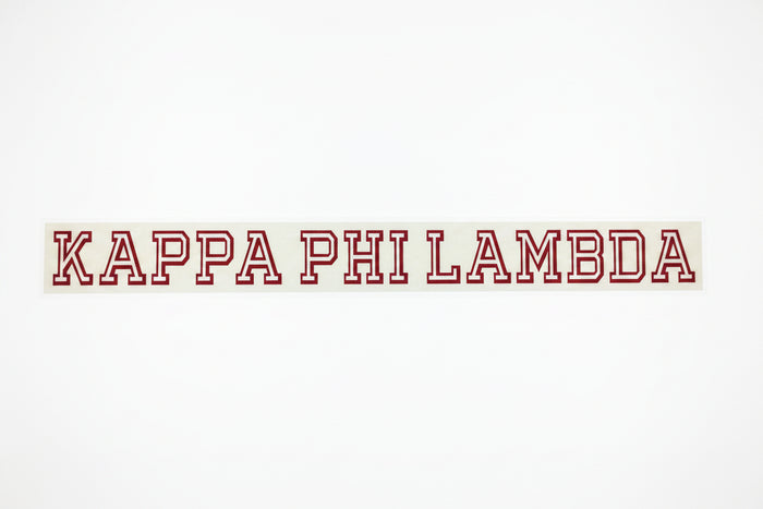 Kappa Phi Lambda Long Decal - Discontinued