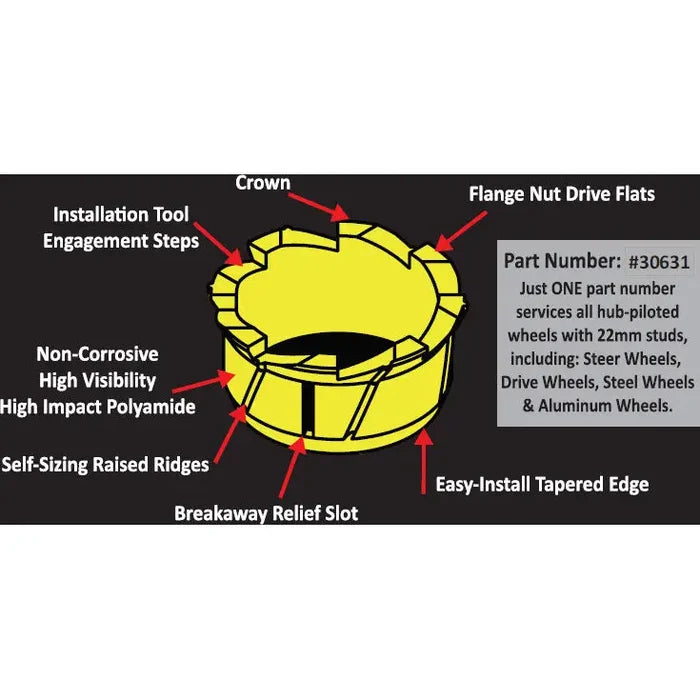 Ken-Tool 30631 Wheel Centering Sleeves (22/26mm) (6/Pak) -