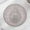 Large 8" Hand-Cut Crystal Glass Fruit Bowl Pinwheel Pattern