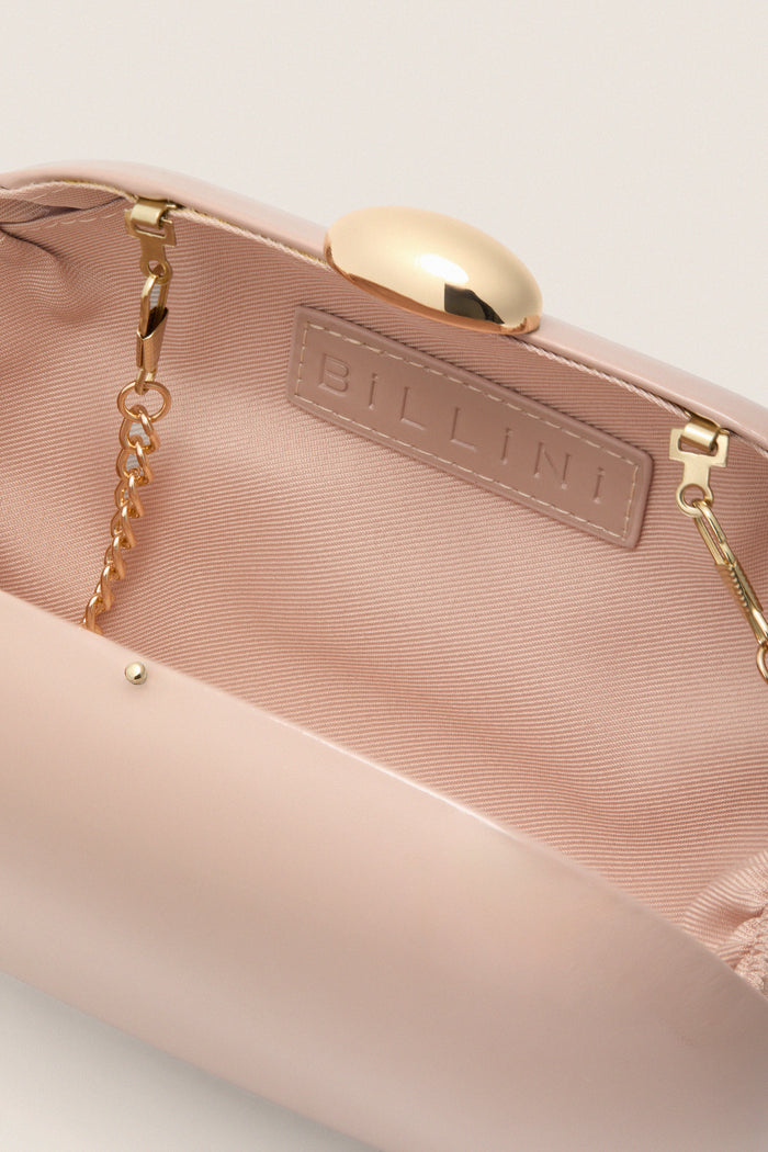 Latte Patent Selena Clutch Bag