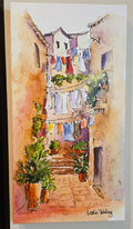 Laundry Day in Dubrovnik by Leslie Fehling Multicolor fine art picture European alley