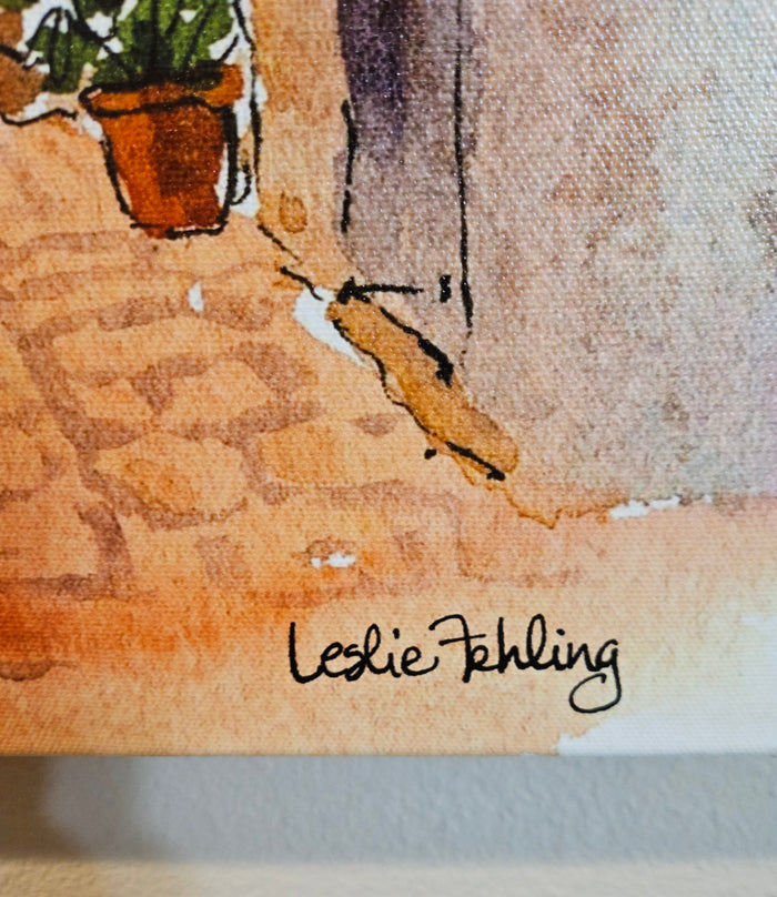 Laundry Day in Dubrovnik by Leslie Fehling Multicolor fine art picture European alley