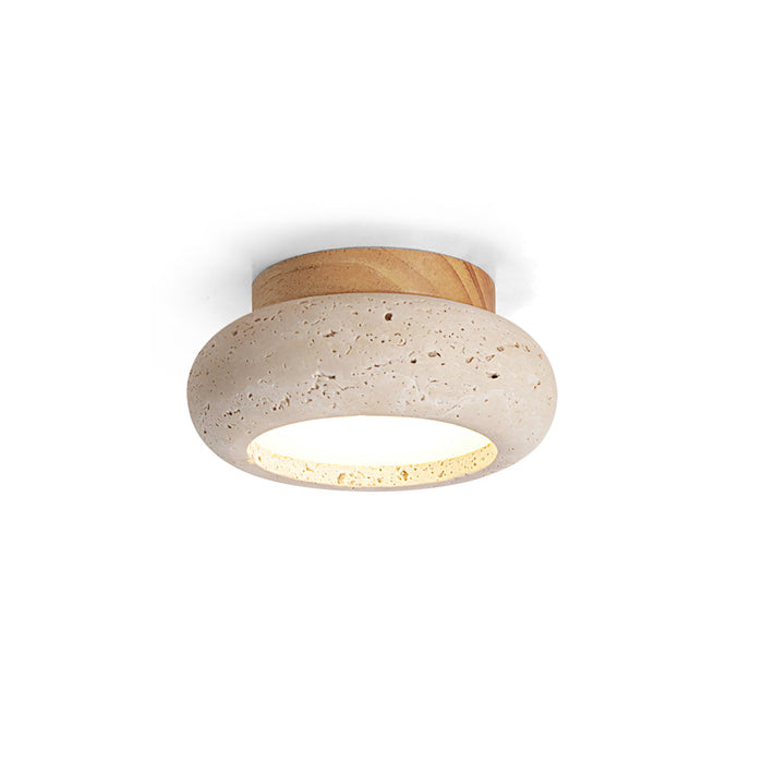 LED Flush Mount Ceiling Light - Modern White Fixture for Living Room & Kitchen Lighting