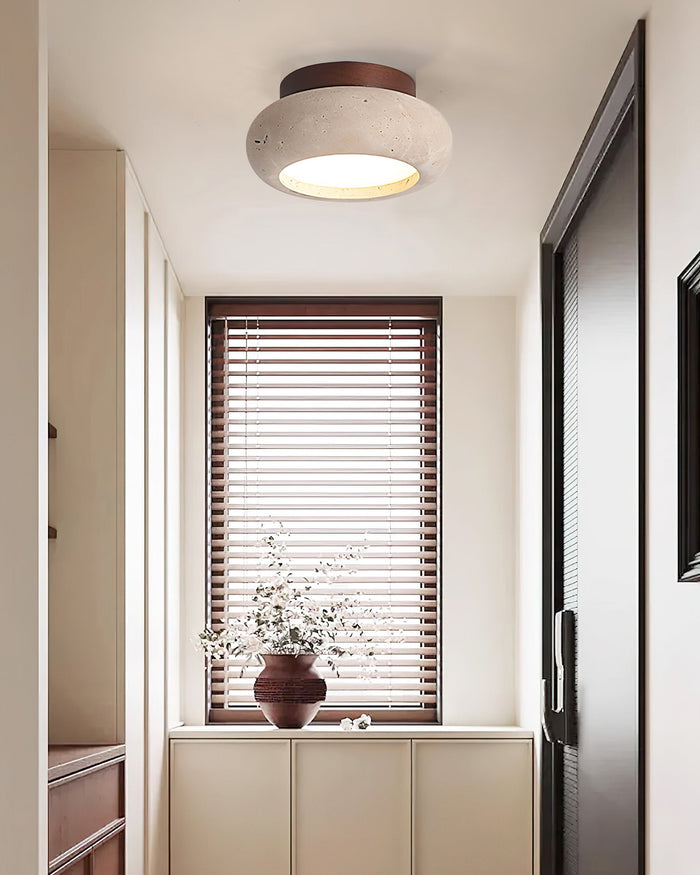 LED Flush Mount Ceiling Light - Modern White Fixture for Living Room & Kitchen Lighting