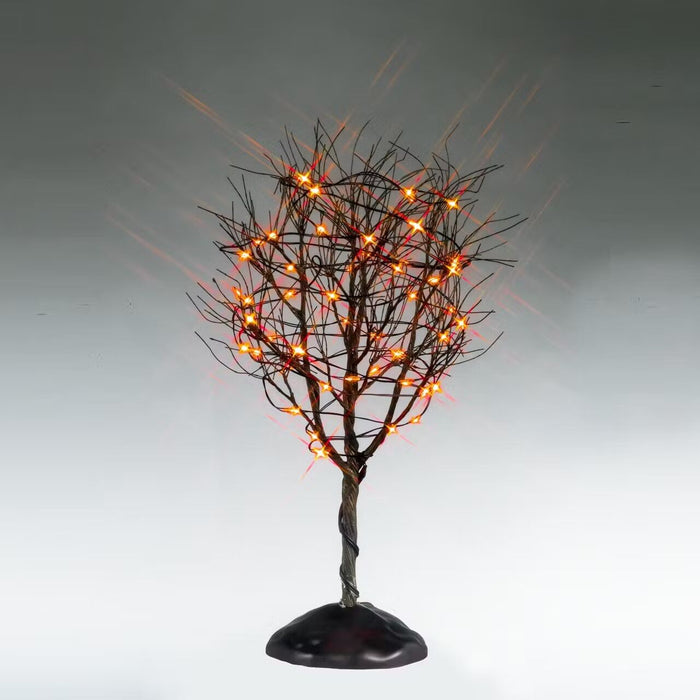 Lemax Dry Tree with Orange Lights