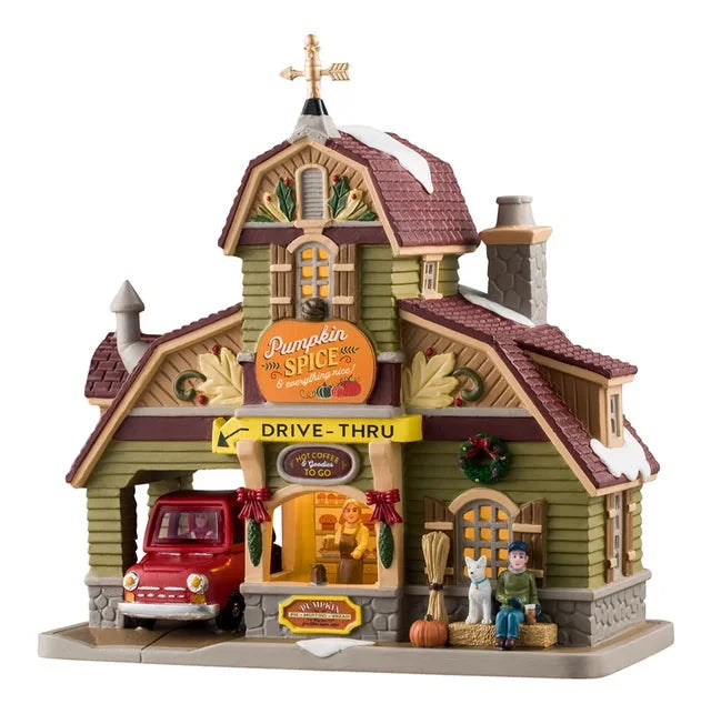 Lemax Pumpkin Spice & Everything Nice Coffee Shop