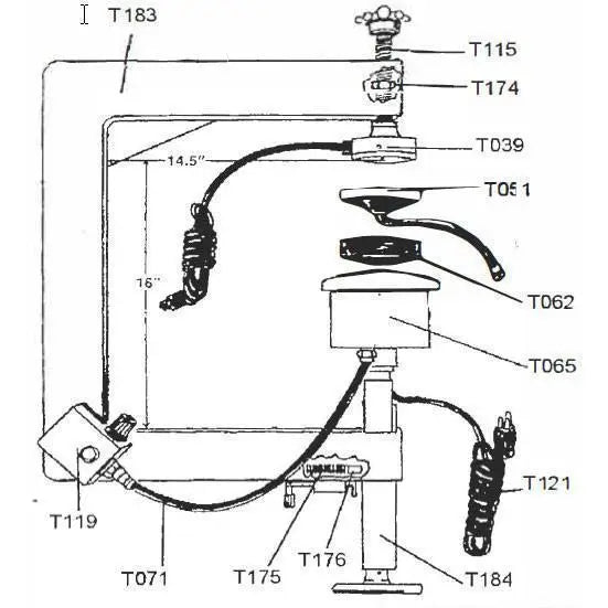 Tire Vulcanizers - LMC Air Hose From Regular To Cylinder For Model 1400 (T018)