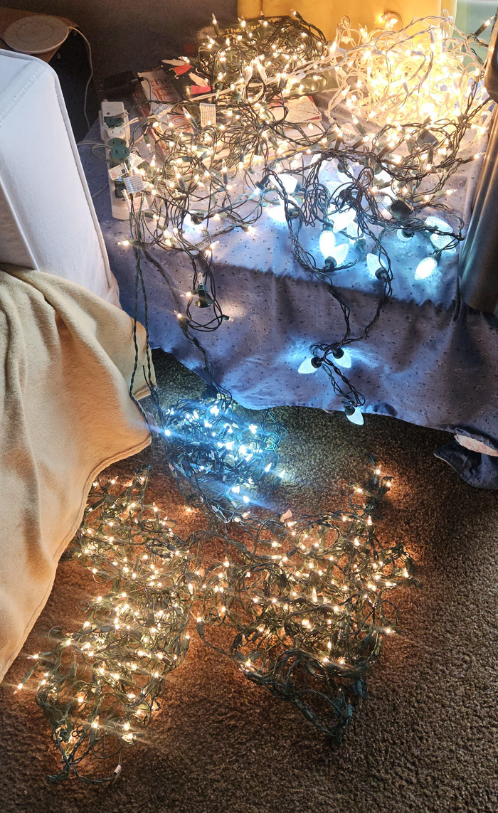 Lot of 7 White String Lights
