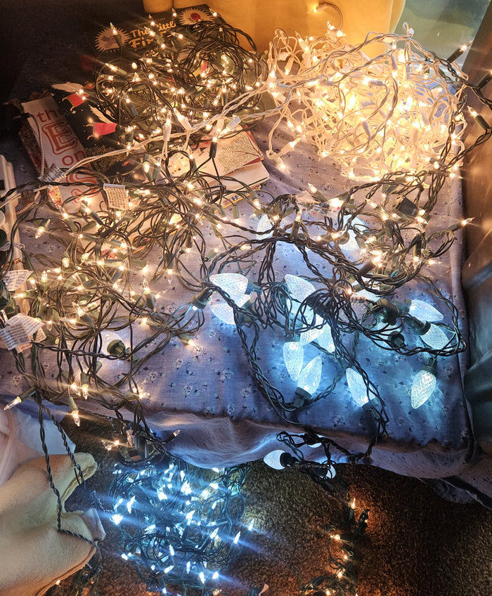 Lot of 7 White String Lights