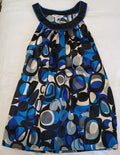 Lots of Love by Speechless Medium Blue Grey Black Abstract Silky Sleeveless Tank Top