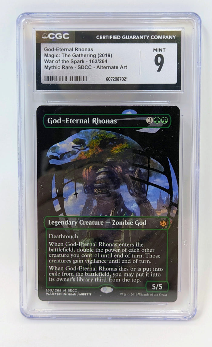 Magic The Gathering MTG God-Eternal Rhonas SDCC Promo #163 CGC 9 Mint
