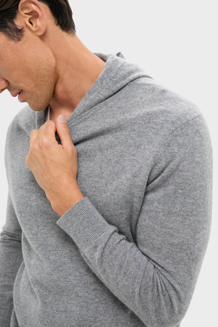 Men's Gray Cashmere Franklin Hoodie