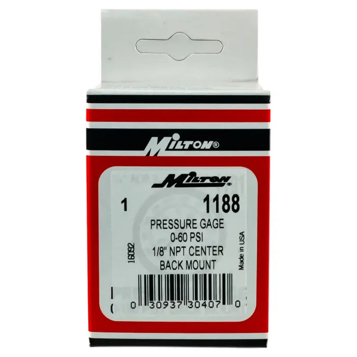 Milton 1/8 NPT Mini Pressure Gauge - Air Tools