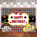 Mocsicka Las Vegas Casino Poker Dice Happy Birthday Party Backdrop