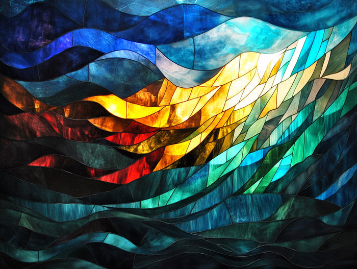 Moses Parting the Red Sea Abstract