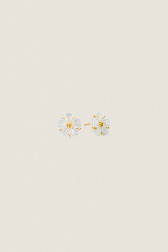 Mother of Pearl Meadow Garden Petite Stud Earrings