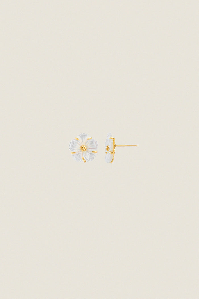 Mother of Pearl Meadow Garden Petite Stud Earrings
