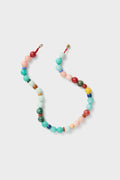 Multi Bright By Nature Necklace: A classic, fun beaded strap with vibrant semi-precious beads and enamel rondelles, featuring effortless macramé and button closure for a high-end, playful look.